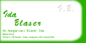 ida blaser business card